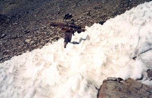 The cross carried over a glacier