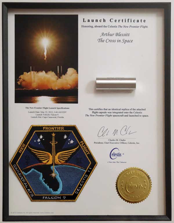 Launch Certification cross in space
